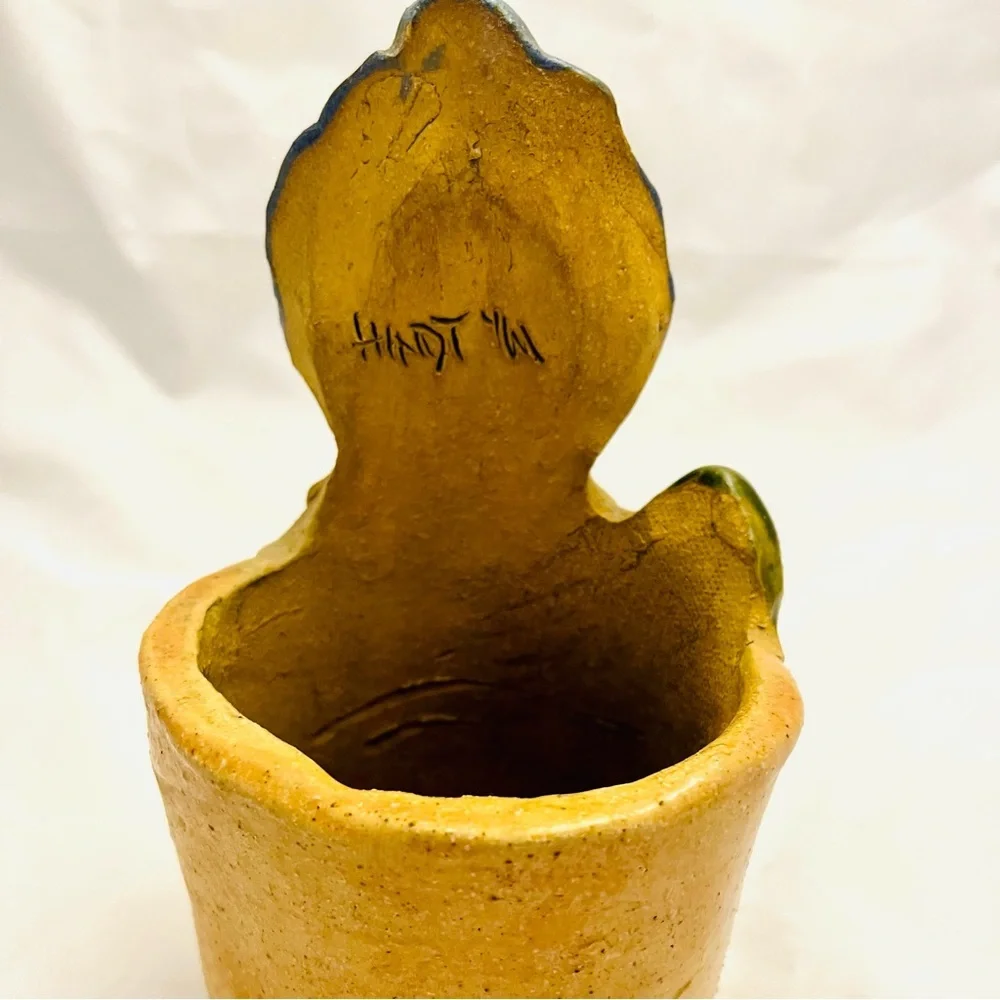 Max Hindt California Pottery, Duck/Chicken Planter, Utensil Holder, VTG EUC
